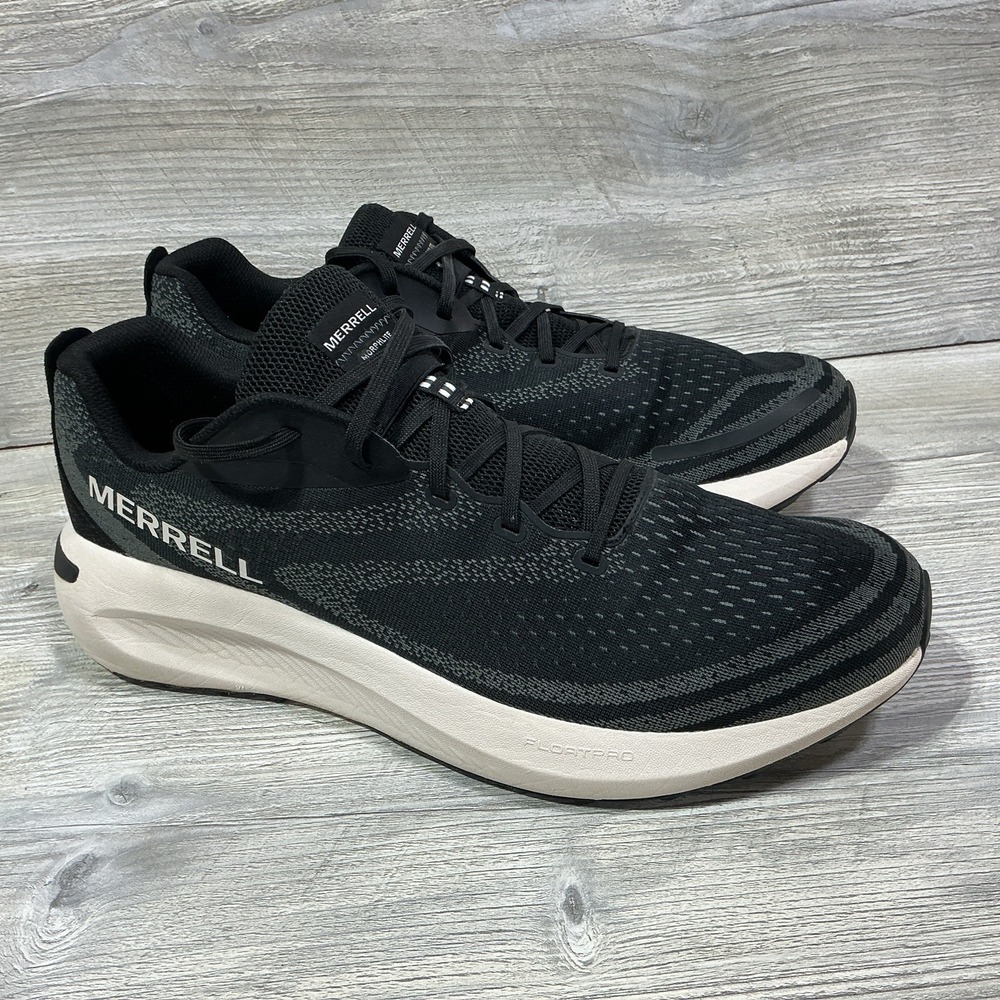 Merrell J068167 Men's Morphlite Trail Running Comfort Shoes Black/White Size 15
